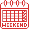 Weekdays weekend classes availablered